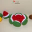 Móc khóa dưa hấu handmade len cotton milk 125g móc balo chìa khóa