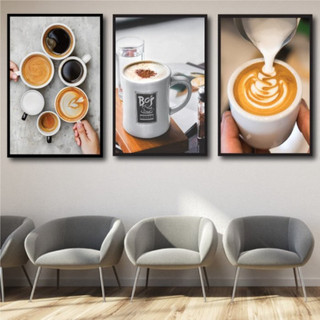 Set 3 Tranh Canvas Treo Tường Chủ Đề Cafe BH105 - Tranh Decor Trang Trí Quán Cà Phê, Coffe, Quán Nước Cao Cấp, Sắc Nét