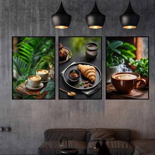 Set 3 Tranh Canvas Treo Tường Chủ Đề Cafe BH105 - Tranh Decor Trang Trí Quán Cà Phê, Coffe, Quán Nước Cao Cấp, Sắc Nét