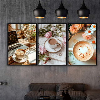 Set 3 Tranh Canvas Treo Tường Chủ Đề Cafe BH105 - Tranh Decor Trang Trí Quán Cà Phê, Coffe, Quán Nước Cao Cấp, Sắc Nét