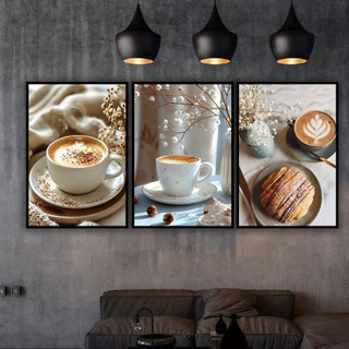 Set 3 Tranh Canvas Treo Tường Chủ Đề Cafe BH105 - Tranh Decor Trang Trí Quán Cà Phê, Coffe, Quán Nước Cao Cấp, Sắc Nét