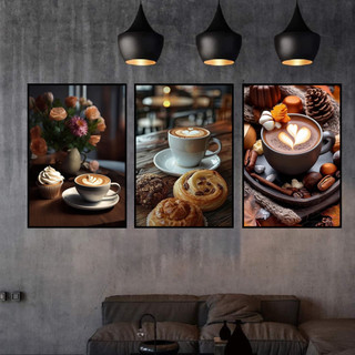 Set 3 Tranh Canvas Treo Tường Chủ Đề Cafe BH105 - Tranh Decor Trang Trí Quán Cà Phê, Coffe, Quán Nước Cao Cấp, Sắc Nét