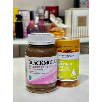 Combo Tinh Dầu Hoa Anh Thảo Blackmores Và Mầm đậu nành Healthy Care Super Lecithin Úc