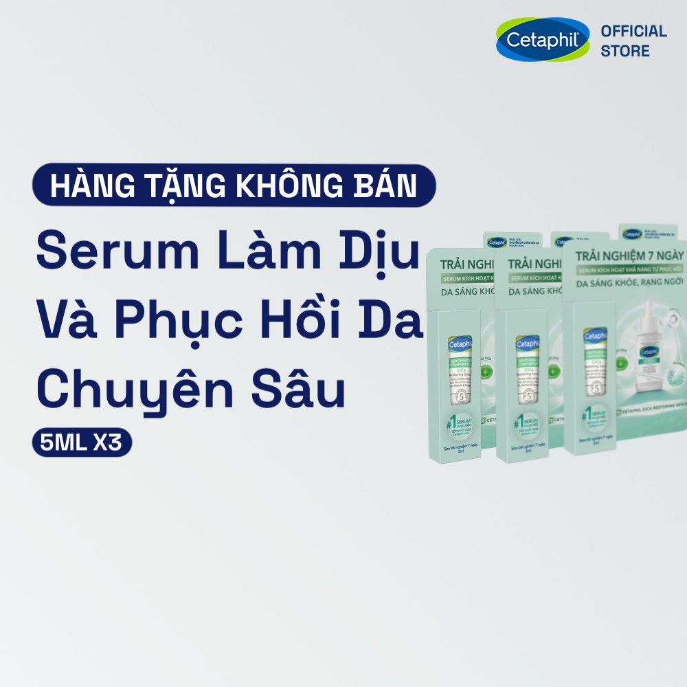 [Gift] Bộ 03 Tinh chất giúp làm dịu và phục hồi da chuyên sâu Cetaphil Soothing and Comforting Cica Restoring Serum 5ml