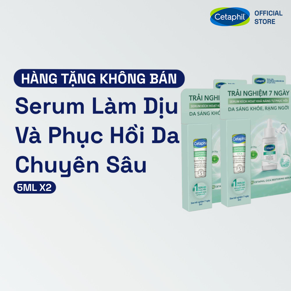 [Gift] Bộ 02 Tinh chất giúp làm dịu và phục hồi da chuyên sâu Cetaphil Soothing and Comforting Cica Restoring Serum 5ml