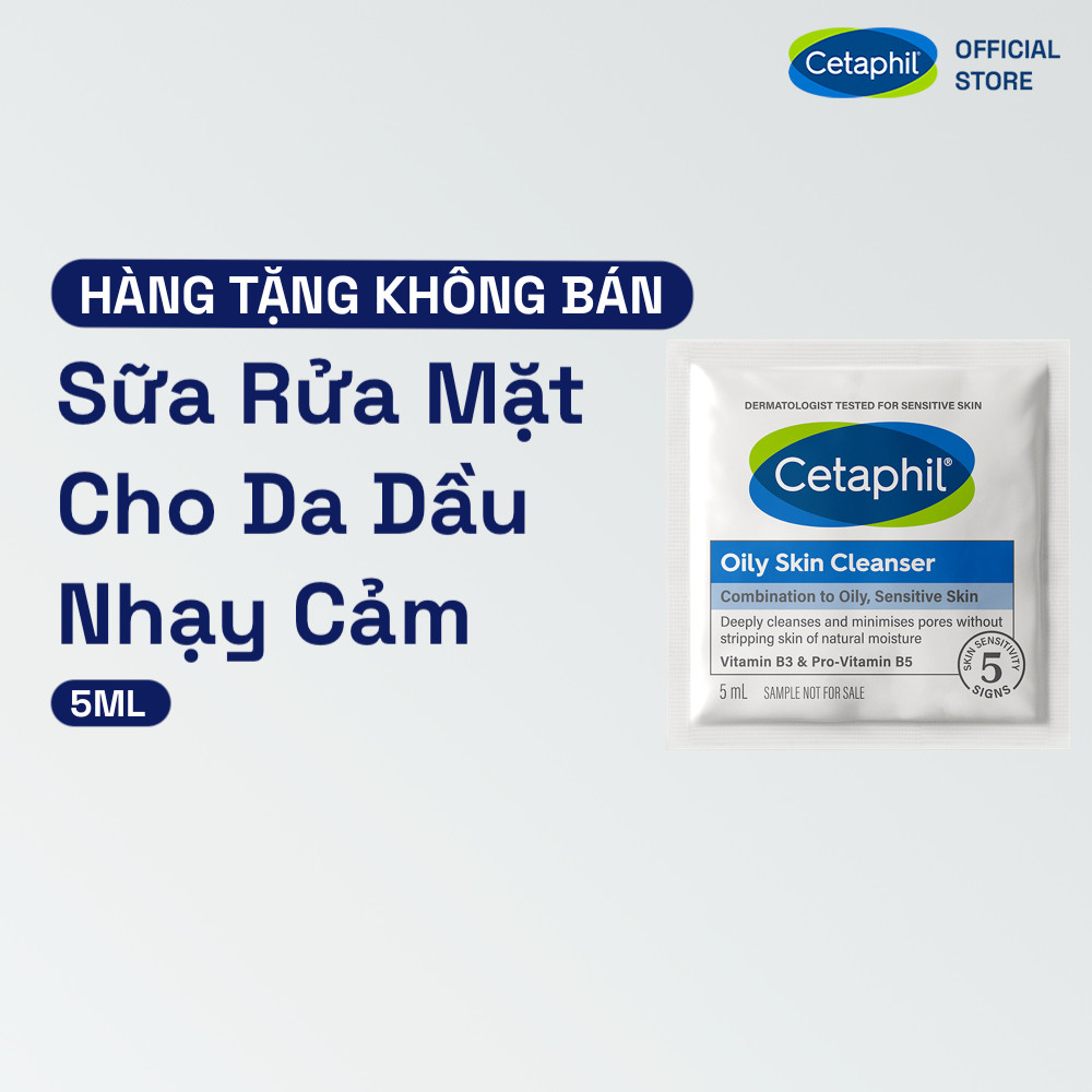 [Hàng tặng không bán] Sữa rửa mặt dịu lành cho da dầu nhạy cảm Cetaphil Oily Skin Cleanser 5ml