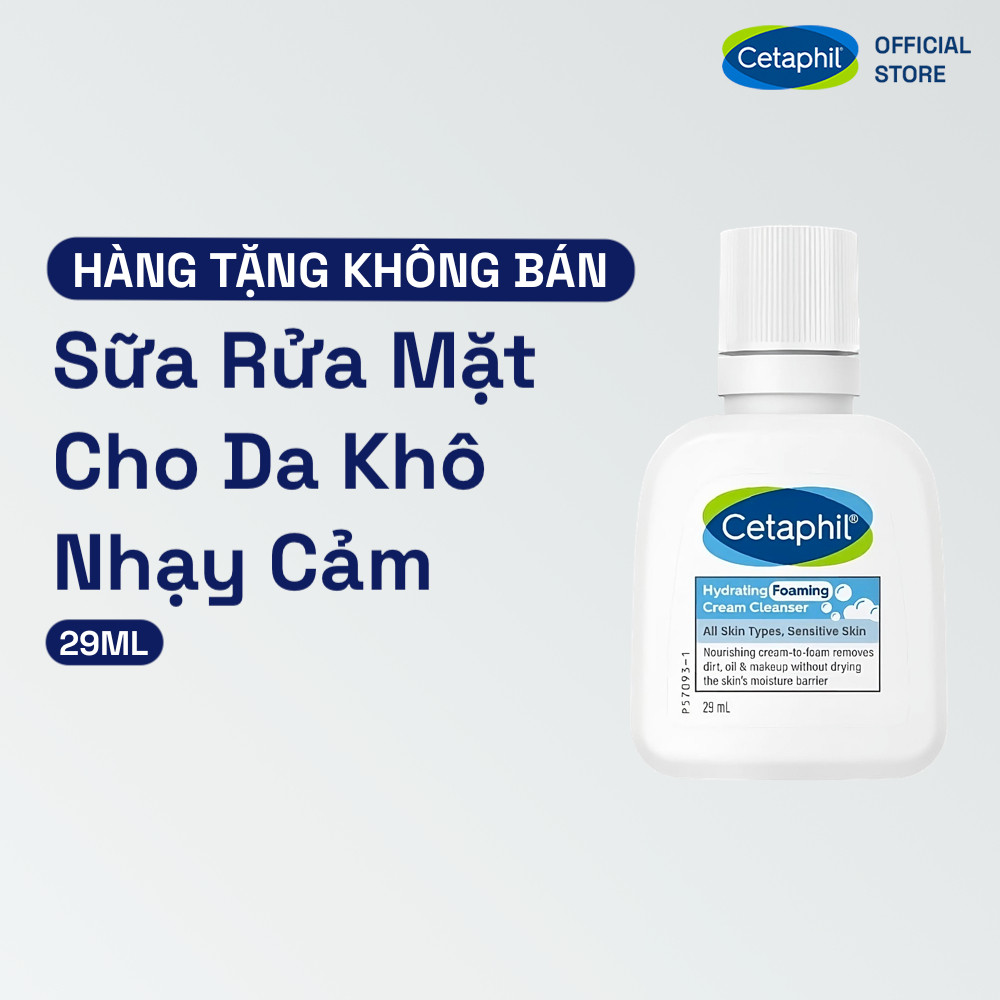[Hàng tặng không bán] Sữa Rửa Mặt Tạo Bọt Dịu Lành Cho Da Nhạy Cảm Cetaphil Hydrating Foaming Cream Cleanser 29ml