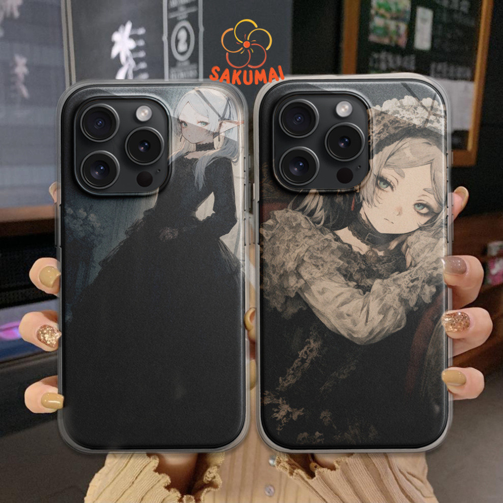 Ốp Lưng, Ốp Lưng Iphone Anime Frieren Kính Cao Cấp , Siêu Chống Sốc, Bảo Vệ Camera - iP X/XS/XR/11/12/13/14/15 - SakuMai