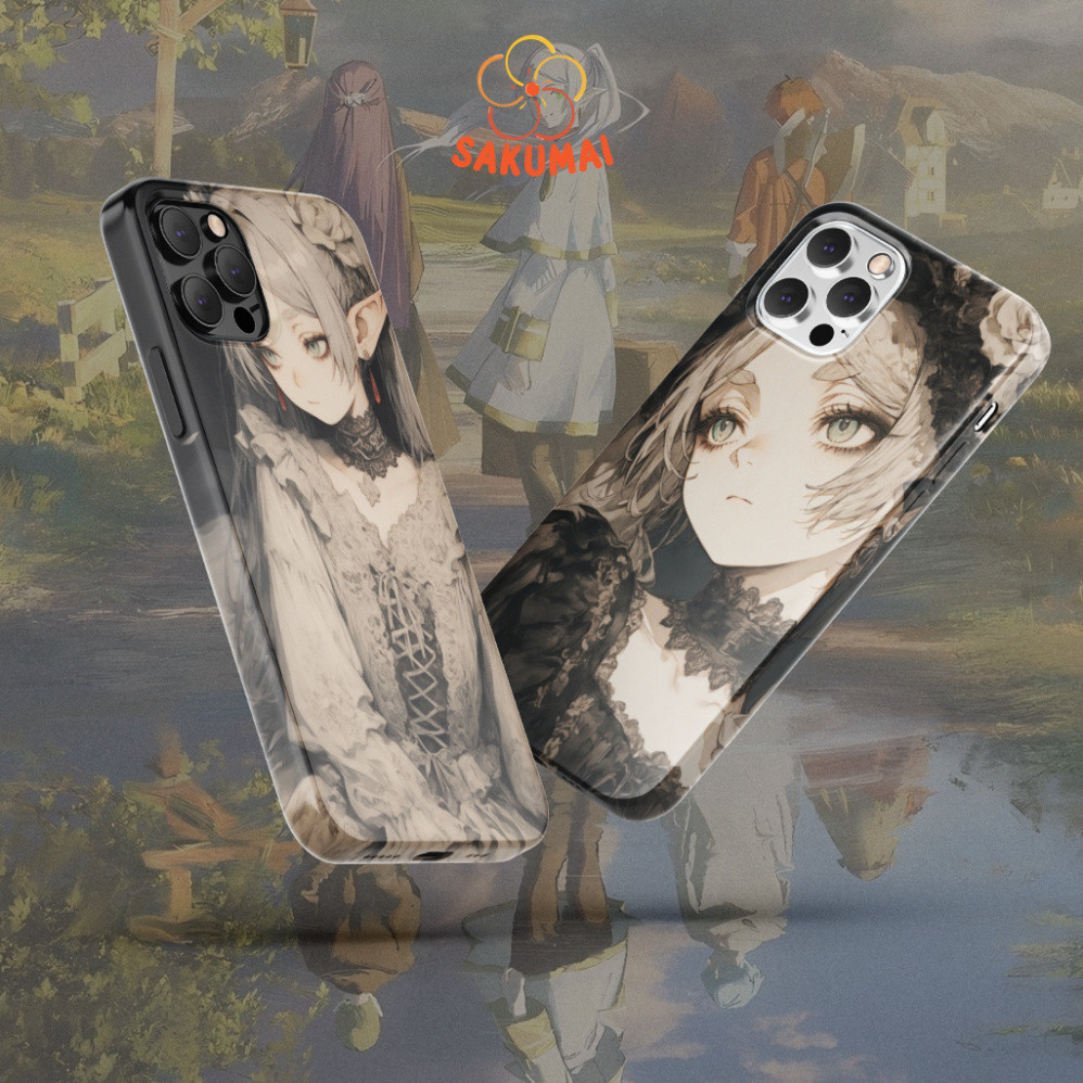 Ốp Lưng, Ốp Lưng Iphone Anime Frieren Kính Cao Cấp , Siêu Chống Sốc, Bảo Vệ Camera - iP X/XS/XR/11/12/13/14/15 - SakuMai