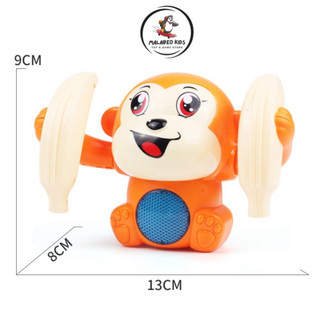 Đồ Chơi Con Khỉ Nhào Lộn Giải Trí Cho Trẻ Em – Khỉ Con Xoay 360 Độ Có Nhạc Và Đèn Đáng Yêu -POPITOYS