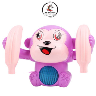 Đồ Chơi Con Khỉ Nhào Lộn Giải Trí Cho Trẻ Em – Khỉ Con Xoay 360 Độ Có Nhạc Và Đèn Đáng Yêu -POPITOYS