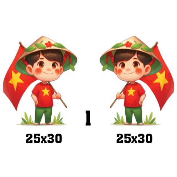 Tem dán xe máy, ô tô, xe bán tải và xe khách dành cho thanh niên yêu nước - 1 bộ 2c