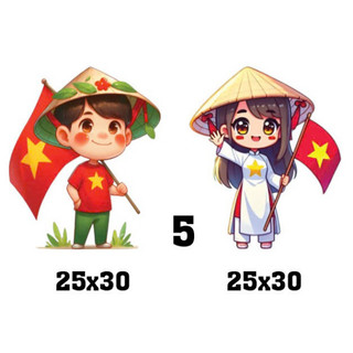 Tem dán xe máy, ô tô, xe bán tải và xe khách dành cho thanh niên yêu nước - 1 bộ 2c