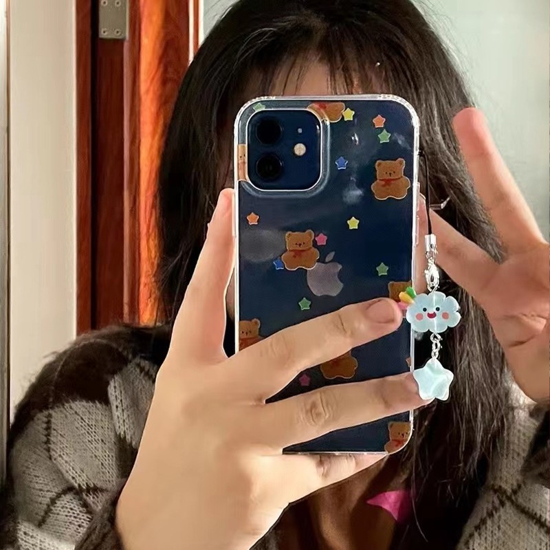 🍭Candy🍭Dây Đeo Điện Thoại Màu Kẹo Ngọt Hình Đám Mây Ngôi Sao Đám Mây Hoạt Hình Đáng Yêu Cho Nữ