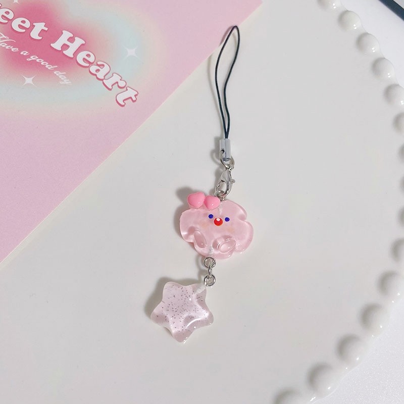 🍭Candy🍭Dây Đeo Điện Thoại Màu Kẹo Ngọt Hình Đám Mây Ngôi Sao Đám Mây Hoạt Hình Đáng Yêu Cho Nữ