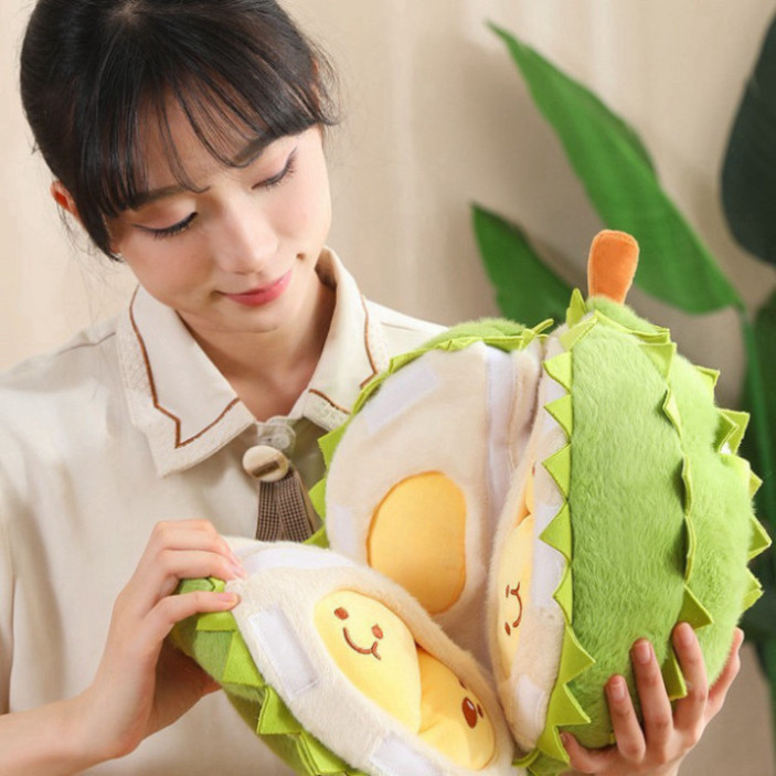 Product image Gấu Bông Sầu Riêng Tách Múi Siêu Hot Nhồi Bông Quả Sầu Riêng Đồ Chơi Có Thể Tách Múi  Quà Tặng Cho Bé 3