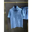 Bộ sơ mi denim cao cấp, dệt mịn thanh lịch cho phong cách thời trang tinh tế và sang trọng.