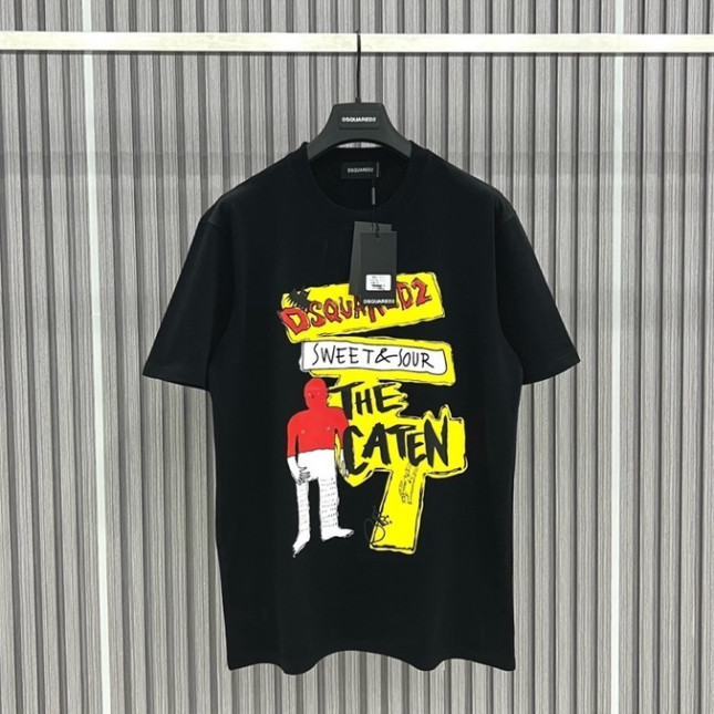 Áo Thun DSQ The Caten Hình Người Sweet & Sour , Áo Phông Cộc Tay Dáng Form Unisex Dễ Mặc New 2025