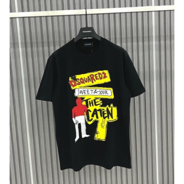 Áo Thun DSQ The Caten Hình Người Sweet & Sour , Áo Phông Cộc Tay Dáng Form Unisex Dễ Mặc New 2025