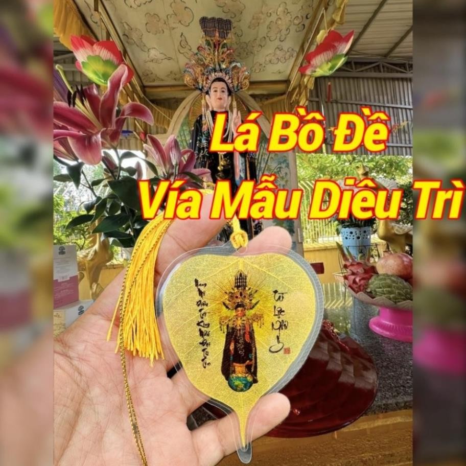 <Đã Khai Quang> Lá bồ đề Mẹ Diêu Trì cầu tài lộc, làm ăn, may mắn để ốp lưng điện thoại, treo xe ô tô, để vào bóp, ví