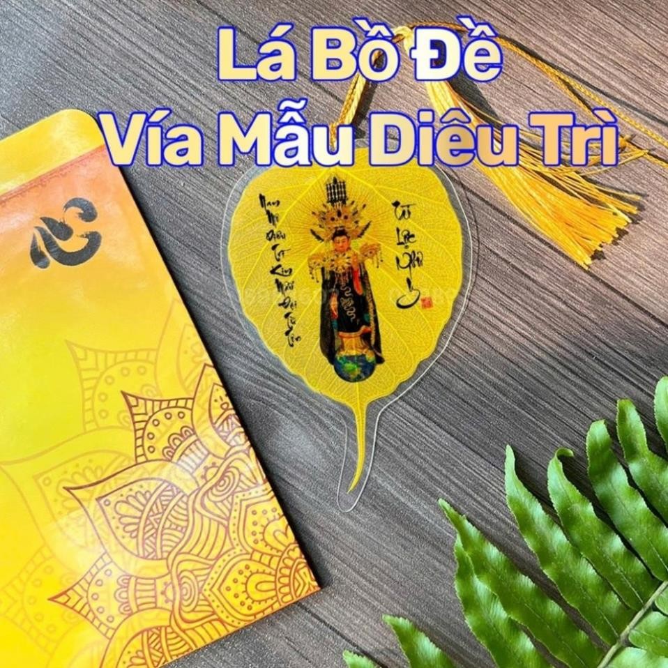 <Đã Khai Quang> Lá bồ đề Mẹ Diêu Trì cầu tài lộc, làm ăn, may mắn để ốp lưng điện thoại, treo xe ô tô, để vào bóp, ví