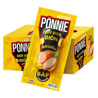 Combo 2 Hộp Pönnie HotDog Giòn Vị Bắp Và Sườn Nướng(2 Hộp 40 Cây x 28G)