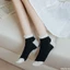 🌺xinyia🌺Tất nữ cổ thấp phong cách vintage Hàn Quốc vớ nữ cổ thấp họa tiết bông hoa đỏ