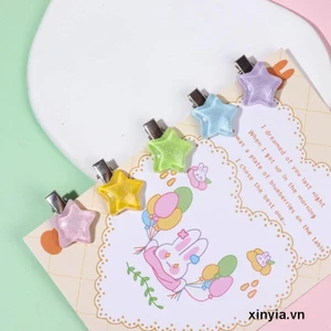 🌺xinyia🌺Kẹp Tóc Mái Hình Ngôi Sao Sắc Màu Tươi Mát Dành Cho Con Gái
