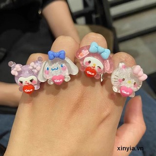 🌺xinyia🌺SANRIO Nhẫn Hình Chú Chó Cinnamon Dễ Thương Có Thể Điều Chỉnh Kulomi Cho Nữ