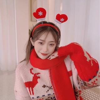 🌺xinyia🌺Cài tóc thiết kế kiểu sừng tuần lộc phong cách Giáng sinh thời trang 2022