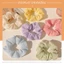 🌺xinyia🌺dây buộc tóc phụ kiện tóc scrunchies cột tóc dây cột tóc buộc tóc Dây Buộc Tóc Cao Su Xếp Ly Màu Trơn Kiểu Pháp Dễ Thương Cho Nữ