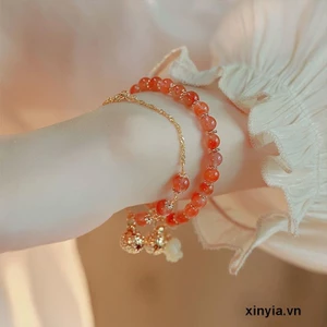 🌺xinyia🌺Vòng Tay Chuông Đá Ngọc Bích Nhân Tạo Hetian Làm Quà Tặng Cho Bạn Gái