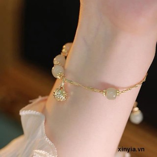 🌺xinyia🌺Vòng Tay Chuông Đá Ngọc Bích Nhân Tạo Hetian Làm Quà Tặng Cho Bạn Gái