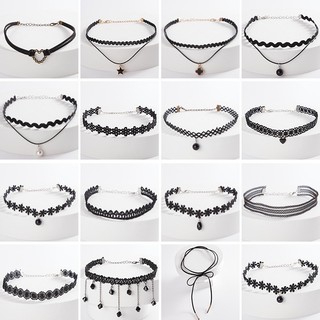 🌺xinyia🌺Vòng Cổ Choker Bằng Da Phối Nhung Phong Cách Gothic Cổ Điển Cho Nữ