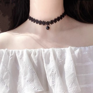 🌺xinyia🌺Vòng Cổ Choker Bằng Da Phối Nhung Phong Cách Gothic Cổ Điển Cho Nữ