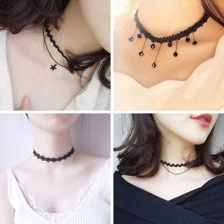 🌺xinyia🌺Vòng Cổ Choker Bằng Da Phối Nhung Phong Cách Gothic Cổ Điển Cho Nữ