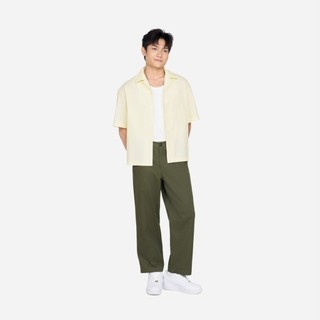 3PhầnTư - Áo Sơ Mi Nam Dáng Boxy Tay Ngắn Kẻ Sọc Vải Cotton Nylon Cá Tính - TSTM24005