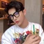 🌺xinyia🌺Mắt kính chữ V nam nữ kính mắt gọng nhỏ thời trang nhiều màu thời trang Hàn Quốc trẻ trung cho nam và nữ