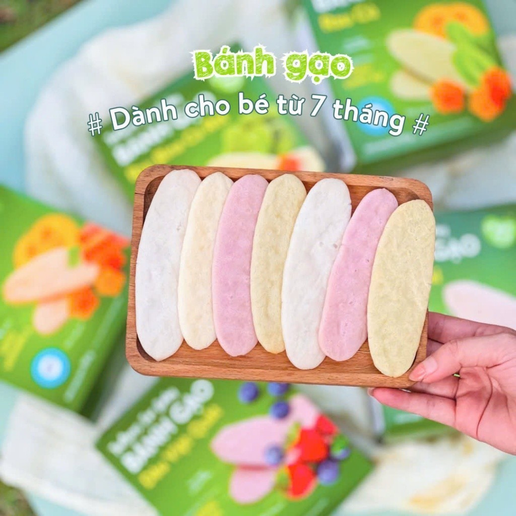 Ảnh Bánh ăn dặm gạo dẹt rau củ Mămmy giúp bé tập nhau bổ sung dinh dưỡng, hỗ trợ tiêu hóa cho bé 7 tháng 2