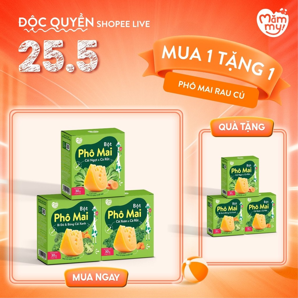Ảnh Phô mai rau củ Mămmy dạng bột kết hợp với rau củ tự nhiên bổ sung canxi và chất xơ cho bé 6 tháng 1