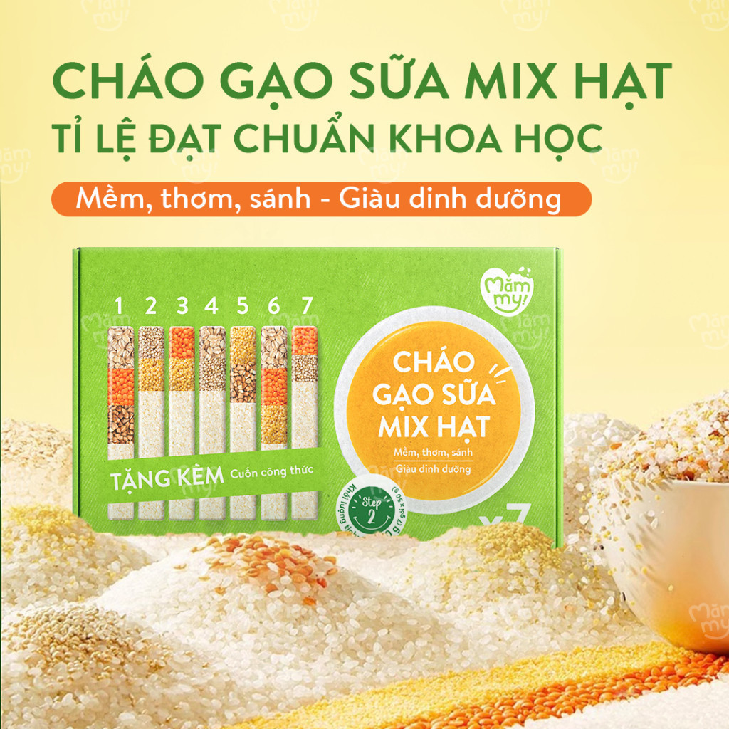 Ảnh Combo Khởi đầu gồm hộp 7 cháo gạo mix Mămmy, 3 dầu 30ml giàu dinh dưỡng cho bé từ 6 - 8 tháng 2