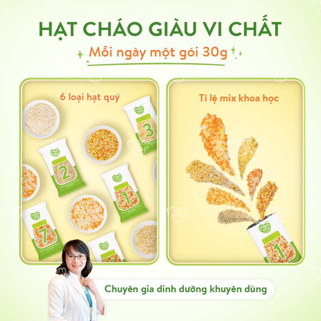 Ảnh Combo Khởi đầu gồm hộp 7 cháo gạo mix Mămmy, 3 dầu 30ml giàu dinh dưỡng cho bé từ 6 - 8 tháng 4