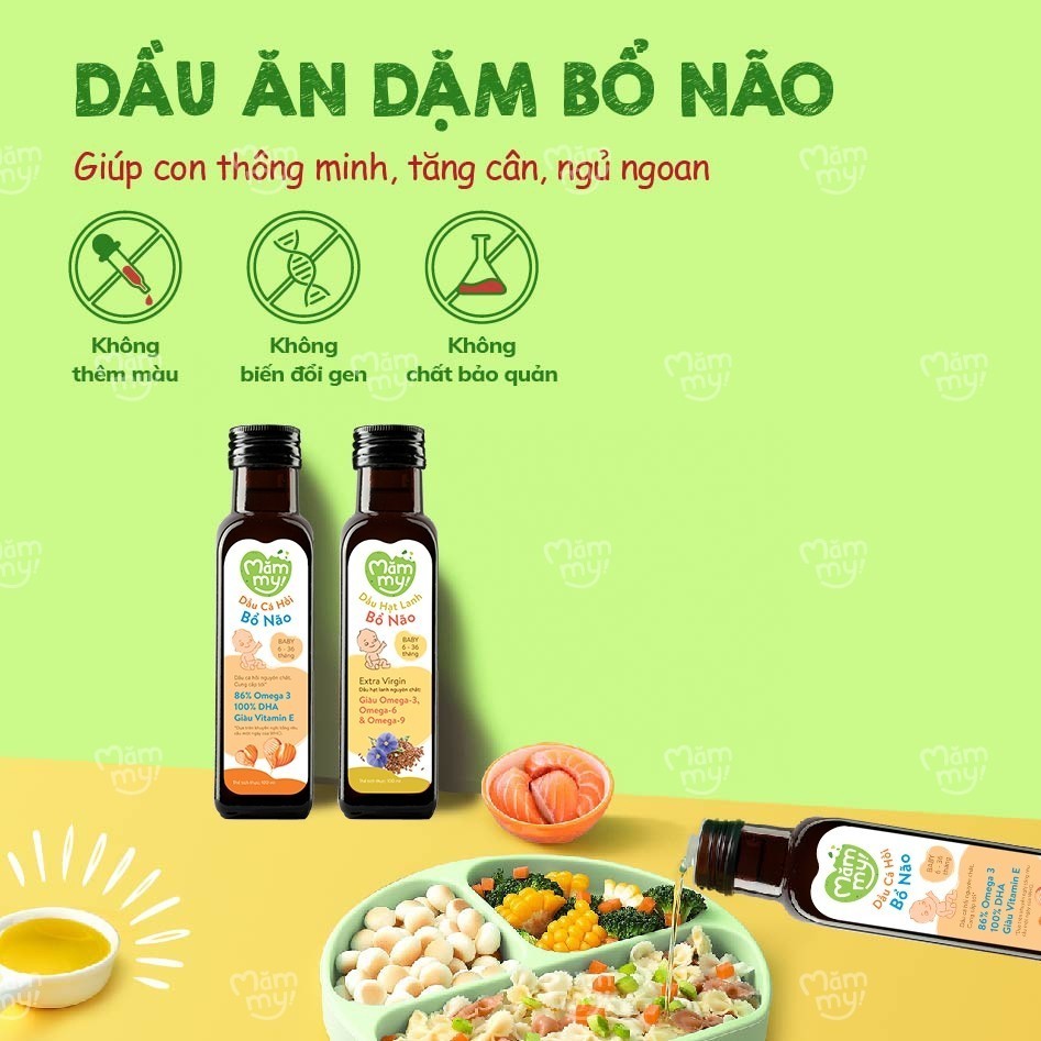 Ảnh Combo 2 dầu ăn dặm Mămmy bổ sung DHA, Omega 3-6-9, Vitamin A, E cho bé 6th giúp hỗ trợ phát triển não bộ, chai 100ml 3