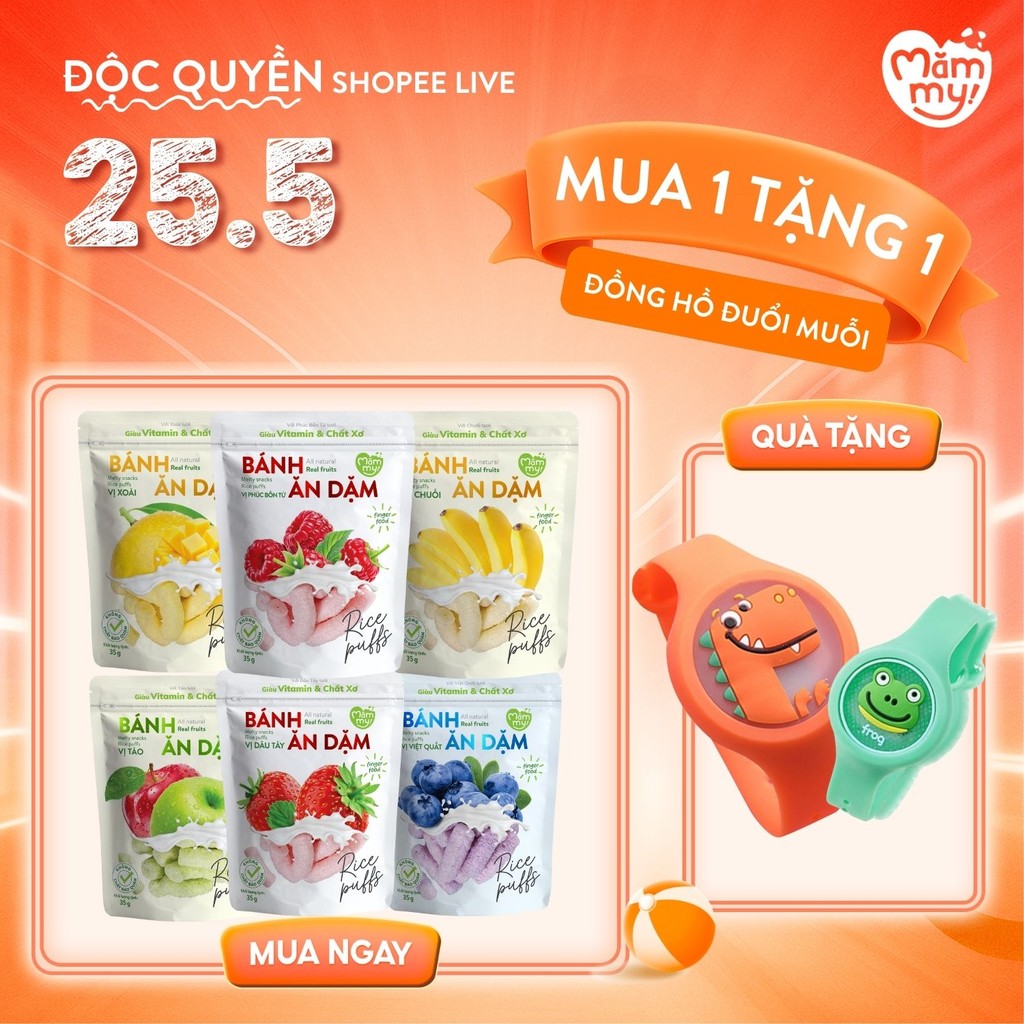 Ảnh Bánh ăn dặm Mămmy vị trái cây giàu vitamin và chất xơ thiết kế chống hóc, dạng que ngắn cho bé từ 6 tháng 1