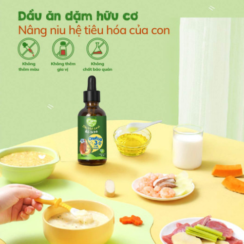Ảnh Combo 3 dầu ăn dặm bổ não 30ml Mămmy, dầu Olive, dầu cá hồi, dầu hạt lanh bổ não cho bé 6 tháng 2