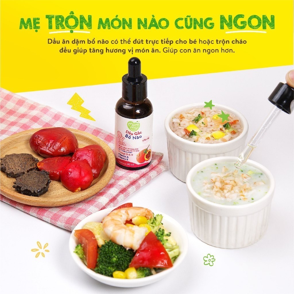 Ảnh Combo 3 dầu ăn dặm núng nính Mămmy gồm dầu bơ, dầu óc chó, dầu gấc giúp bé phát triển toàn diện về trí não, thị lực 3