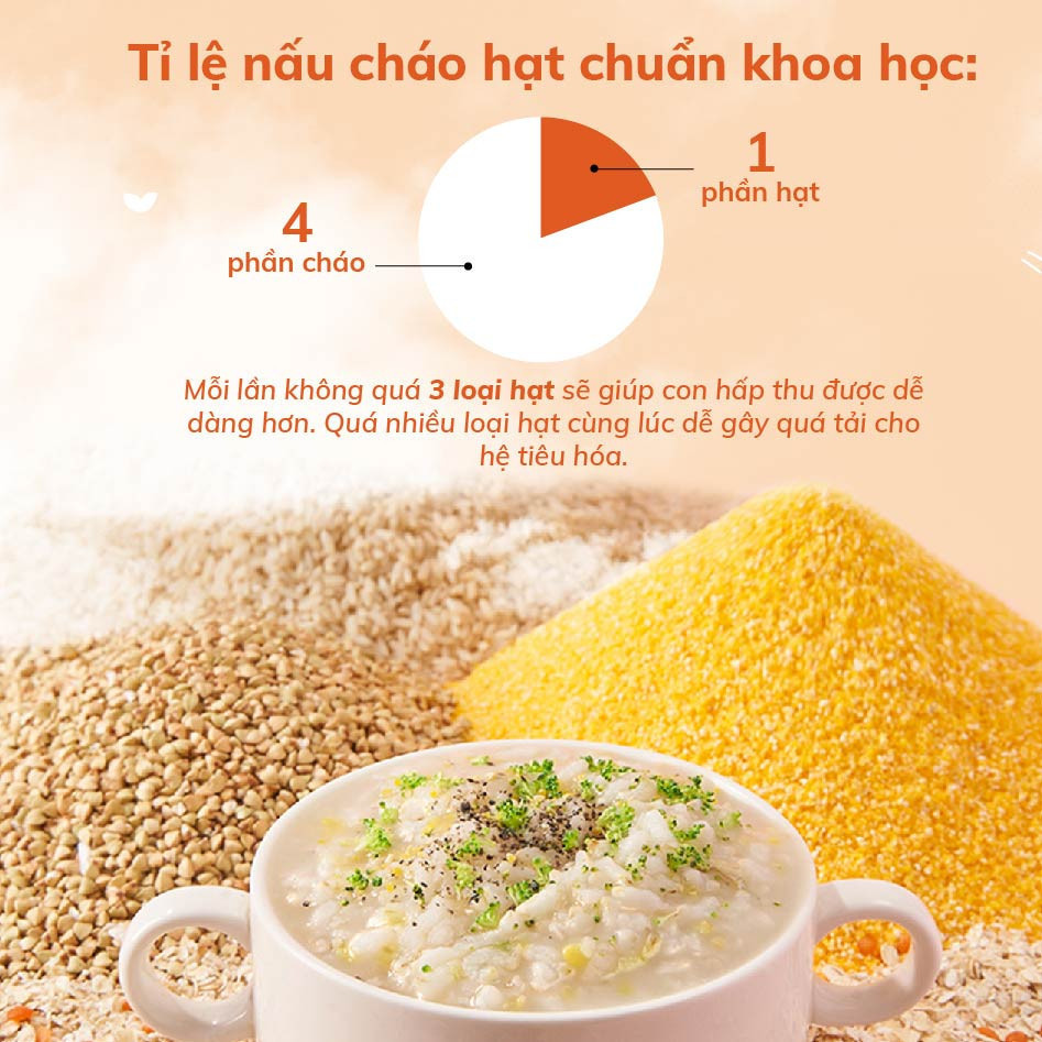 Ảnh Đậu hạt hữu cơ cho bé ăn dặm Mămmy: Đậu lăng đỏ, đậu gà, kiều mạch, diêm mạch, hạt chia, kê nếp cho bé từ 6 tháng tuổi 4