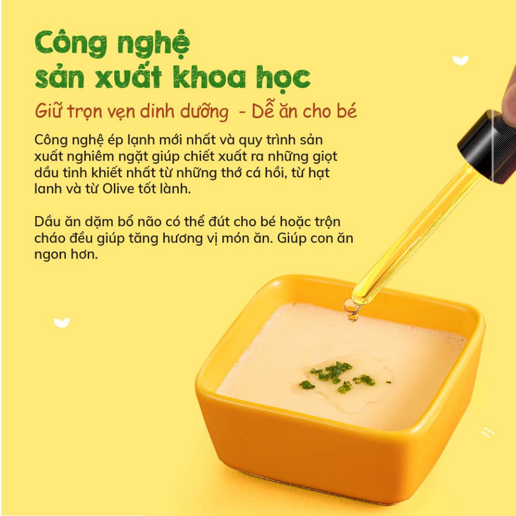 Ảnh Combo 3 dầu ăn dặm bổ não Mămmy 30ml gồm dầu Olive, cá hồi, hạt lanh bổ não cho bé 6 tháng tuổi 4