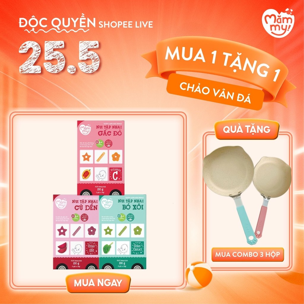 Ảnh Nui mini rau củ Mămmy cho bé mới ăn dặm tập nhai trên 6 tháng, 100g 1