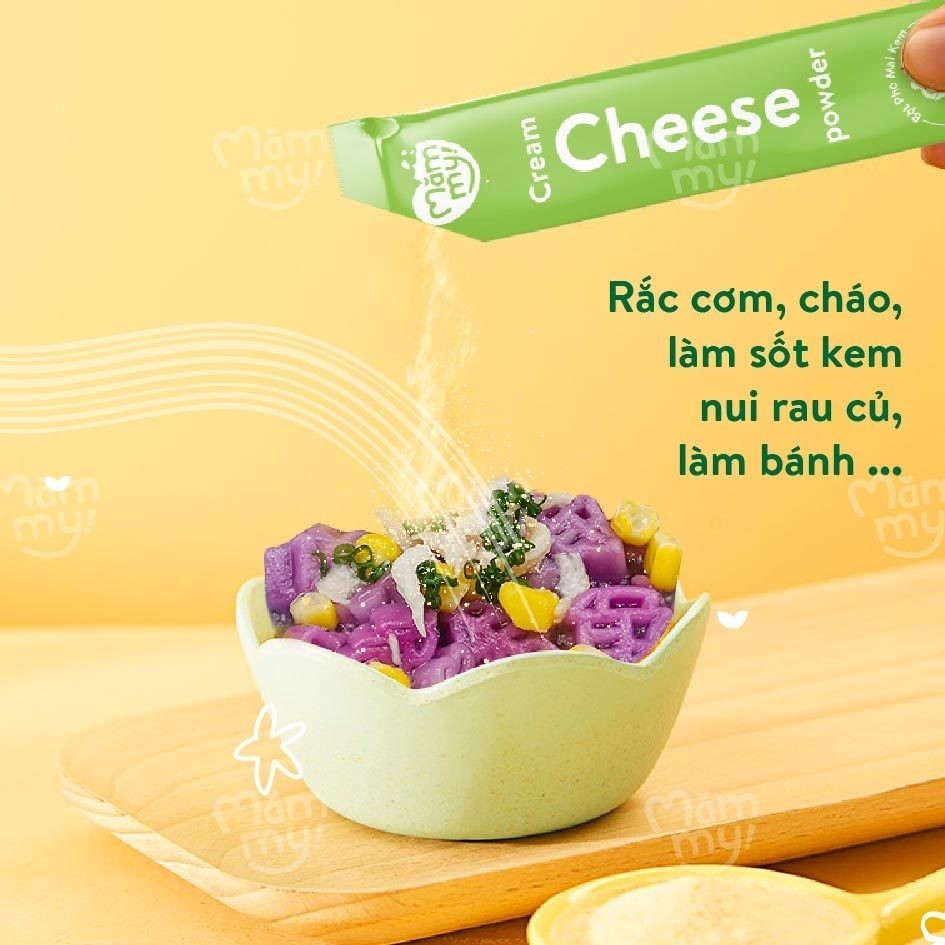 Ảnh Phô mai tách muối Mămmy dạng bột rắc cơm, cháo cho bé ăn dặm, hộp 10 ống (3g/ ống) 3